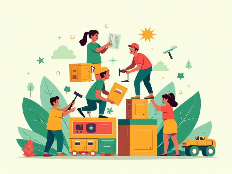 People collaborating and helping with various tasks